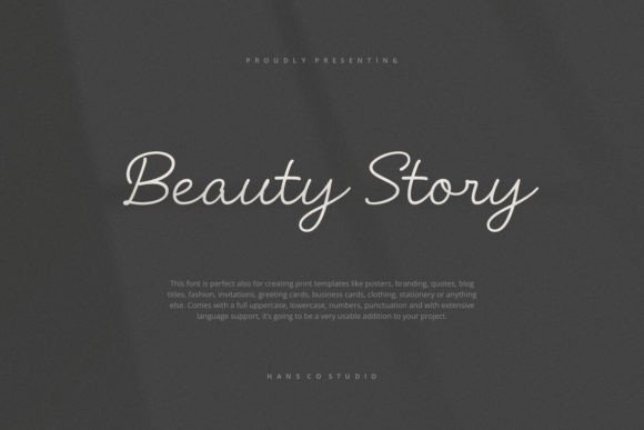 Beauty Story: A Modern Handwriting Font for Creative Projects