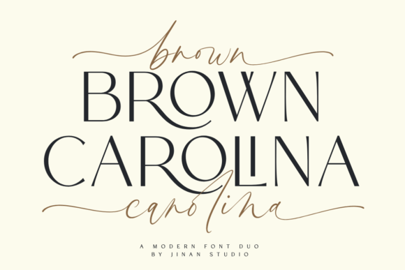 Brown Carolina Duo: A Dynamic Font Pair for Modern Designers