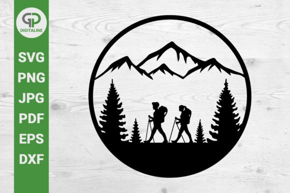 Couple Walking SVG, Mountaineers SVG – Adventure in Vector Form