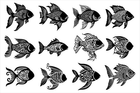 Fish Mandala Silhouette Design: A Unique Creative Asset for Print-on-Demand and Beyond