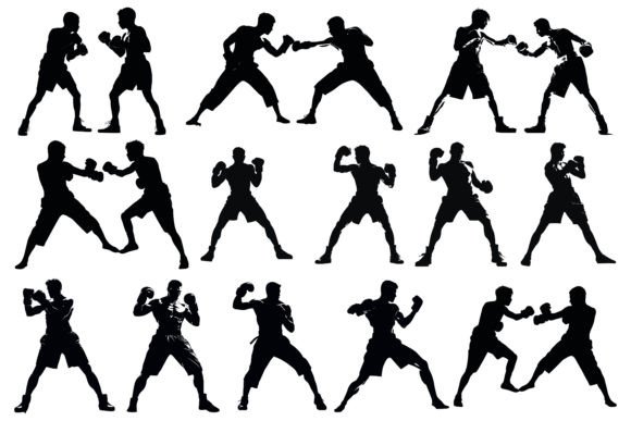 How to Elevate Your Design Projects with a Kickboxing Silhouette Set Vector