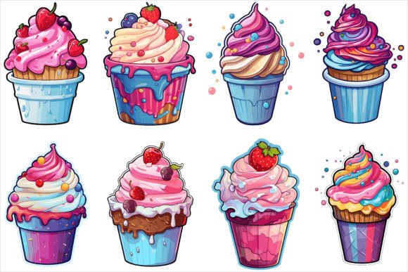 Ice Cream Silhouette Vector Set: A Creative Resource for Designers and Businesses
