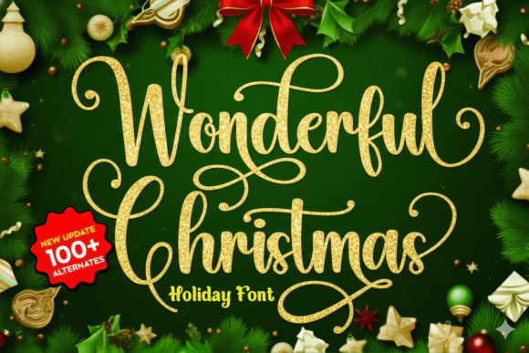 Wonderful Christmas: A Handwritten Font with Timeless Elegance and Versatility